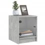 Mesitas noche puertas de vidrio 2 uds gris hormigón 35x37x42 cm de , Mesitas de noche - Ref: Foro24-836350, Precio: 39,86 €, ...