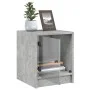 Mesitas noche puertas de vidrio 2 uds gris hormigón 35x37x42 cm de , Mesitas de noche - Ref: Foro24-836350, Precio: 39,86 €, ...
