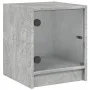 Mesitas noche puertas de vidrio 2 uds gris hormigón 35x37x42 cm de , Mesitas de noche - Ref: Foro24-836350, Precio: 39,86 €, ...