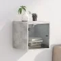 Bedside table with concrete gray glass door 35x37x35 cm by , Nightstands - Ref: Foro24-836468, Price: 32,05 €, Discount: %