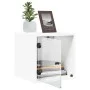 Nachttische mit Glastüren 2 Stück weiß 35x37x35 cm von , Nachttische - Ref: Foro24-836463, Preis: 51,82 €, Rabatt: %