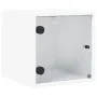 Nachttische mit Glastüren 2 Stück weiß 35x37x35 cm von , Nachttische - Ref: Foro24-836463, Preis: 51,82 €, Rabatt: %