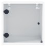 Mesitas de noche con puertas de vidrio 2 uds blanco 35x37x35 cm de , Mesitas de noche - Ref: Foro24-836463, Precio: 52,49 €, ...