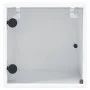 Nachttische mit Glastüren 2 Stück weiß 35x37x35 cm von , Nachttische - Ref: Foro24-836463, Preis: 51,82 €, Rabatt: %