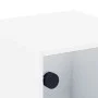 Nachttische mit Glastüren 2 Stück weiß 35x37x35 cm von , Nachttische - Ref: Foro24-836463, Preis: 51,82 €, Rabatt: %