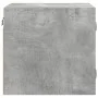 Bedside table with concrete gray glass door 35x37x35 cm by , Nightstands - Ref: Foro24-836468, Price: 32,05 €, Discount: %