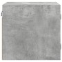 Mesita de noche con puerta de vidrio gris hormigón 35x37x35 cm de , Mesitas de noche - Ref: Foro24-836468, Precio: 32,48 €, D...