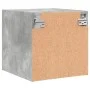 Bedside table with concrete gray glass door 35x37x35 cm by , Nightstands - Ref: Foro24-836468, Price: 32,05 €, Discount: %