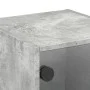 Bedside table with concrete gray glass door 35x37x35 cm by , Nightstands - Ref: Foro24-836468, Price: 32,05 €, Discount: %
