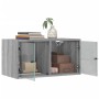 Mueble de pared puertas de vidrio gris Sonoma 68,5x37x35 cm de , Taquillas y armarios de almacenamiento - Ref: Foro24-836507,...