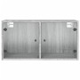 Mueble de pared puertas de vidrio gris Sonoma 68,5x37x35 cm de , Taquillas y armarios de almacenamiento - Ref: Foro24-836507,...