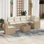 Set sofás de jardín 7 piezas y cojines ratán sintético beige de , Conjuntos de jardín - Ref: Foro24-3219028, Precio: 452,93 €...
