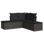 Set de muebles de jardín 5 pzas y cojines ratán sintético negro de , Conjuntos de jardín - Ref: Foro24-3217715, Precio: 269,9...