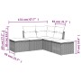 Set de muebles de jardín 5 pzas y cojines ratán sintético negro de , Conjuntos de jardín - Ref: Foro24-3217715, Precio: 269,9...