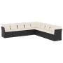 Set de sofás de jardín 8 piezas y cojines ratán sintético negro de , Conjuntos de jardín - Ref: Foro24-3217776, Precio: 492,8...