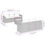 Set de sofás de jardín 7 piezas con cojines ratán PE gris de , Sofás modulares de exterior - Ref: Foro24-3251047, Precio: 473...