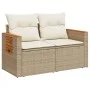 Gartensofa mit 2-Sitzer-Kissen Kunstrattan beige von , Outdoor-Sofas - Ref: Foro24-366067, Preis: 215,30 €, Rabatt: %