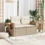 Gartensofa mit 2-Sitzer-Kissen Kunstrattan beige von , Outdoor-Sofas - Ref: Foro24-366067, Preis: 215,30 €, Rabatt: %
