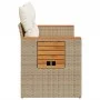 Gartensofa mit 2-Sitzer-Kissen Kunstrattan beige von , Outdoor-Sofas - Ref: Foro24-366067, Preis: 215,30 €, Rabatt: %