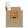Sofá de jardín con cojines de 2 plazas ratán sintético beige de , Sofás de exterior - Ref: Foro24-366067, Precio: 220,10 €, D...