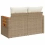 Gartensofa mit 2-Sitzer-Kissen Kunstrattan beige von , Outdoor-Sofas - Ref: Foro24-366067, Preis: 215,30 €, Rabatt: %