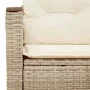 Garden sofa with 2-seater synthetic beige rattan cushions by , Outdoor sofas - Ref: Foro24-366067, Price: 215,30 €, Discount: %