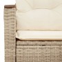 Sofá de jardín con cojines de 2 plazas ratán sintético beige de , Sofás de exterior - Ref: Foro24-366067, Precio: 220,10 €, D...