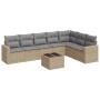 Juego de sofás de jardín con cojines beige 8 pzas ratán PE de , Conjuntos de jardín - Ref: Foro24-3219049, Precio: 477,93 €, ...