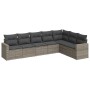 Set de sofás de jardín 7 piezas con cojines ratán PE gris de , Conjuntos de jardín - Ref: Foro24-3219040, Precio: 426,03 €, D...