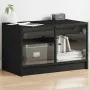 Mueble de TV con puertas de vidrio negro 68x37x42 cm de , Muebles TV - Ref: Foro24-836358, Precio: 39,08 €, Descuento: %