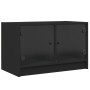 Mueble de TV con puertas de vidrio negro 68x37x42 cm de , Muebles TV - Ref: Foro24-836358, Precio: 39,42 €, Descuento: %