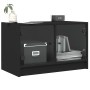 Mueble de TV con puertas de vidrio negro 68x37x42 cm de , Muebles TV - Ref: Foro24-836358, Precio: 39,42 €, Descuento: %