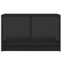 Mueble de TV con puertas de vidrio negro 68x37x42 cm de , Muebles TV - Ref: Foro24-836358, Precio: 39,42 €, Descuento: %