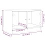 Mueble de TV con puertas de vidrio negro 68x37x42 cm de , Muebles TV - Ref: Foro24-836358, Precio: 39,42 €, Descuento: %