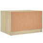 Mesa de centro con puertas de vidrio roble Sonoma 68x50x42 cm de , Mesas de centro - Ref: Foro24-836366, Precio: 44,27 €, Des...