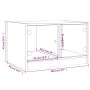 Mesa de centro con puertas de vidrio roble Sonoma 68x50x42 cm de , Mesas de centro - Ref: Foro24-836366, Precio: 44,27 €, Des...