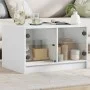Mesa de centro con puertas de vidrio blanca 68x50x42 cm de , Mesas de centro - Ref: Foro24-836364, Precio: 45,16 €, Descuento: %