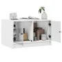 Mesa de centro con puertas de vidrio blanca 68x50x42 cm de , Mesas de centro - Ref: Foro24-836364, Precio: 45,16 €, Descuento: %