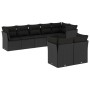 Set de sofás de jardín 8 piezas y cojines ratán sintético negro de , Conjuntos de jardín - Ref: Foro24-3249744, Precio: 560,8...