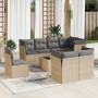 Set de sofás de jardín 9 pzas con cojines ratán sintético beige de , Conjuntos de jardín - Ref: Foro24-3249778, Precio: 593,8...