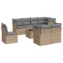 Set de sofás de jardín 9 pzas con cojines ratán sintético beige de , Conjuntos de jardín - Ref: Foro24-3249778, Precio: 593,8...