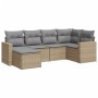Juego de sofás jardín con cojines 6 pzas ratán sintético beige de , Sofás modulares de exterior - Ref: Foro24-3251596, Precio...