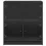 Armario auxiliar con puertas de vidrio negro 68x37x75,5 cm de , Aparadores - Ref: Foro24-836379, Precio: 76,76 €, Descuento: %