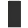 Armario auxiliar con puertas de vidrio negro 68x37x75,5 cm de , Aparadores - Ref: Foro24-836379, Precio: 77,68 €, Descuento: %