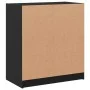 Armario auxiliar con puertas de vidrio negro 68x37x75,5 cm de , Aparadores - Ref: Foro24-836379, Precio: 76,76 €, Descuento: %
