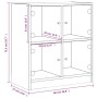 Armario auxiliar con puertas de vidrio negro 68x37x75,5 cm de , Aparadores - Ref: Foro24-836379, Precio: 77,68 €, Descuento: %