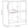 Armario auxiliar con puertas de vidrio negro 68x37x75,5 cm de , Aparadores - Ref: Foro24-836379, Precio: 76,76 €, Descuento: %