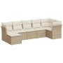 Set sofás de jardín 7 piezas y cojines ratán sintético beige de , Conjuntos de jardín - Ref: Foro24-3217968, Precio: 444,86 €...