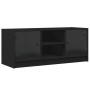 Mueble de TV con puertas de vidrio negro 102x37x42 cm de , Muebles TV - Ref: Foro24-836372, Precio: 65,67 €, Descuento: %