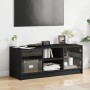 Mueble de TV con puertas de vidrio negro 102x37x42 cm de , Muebles TV - Ref: Foro24-836372, Precio: 65,67 €, Descuento: %